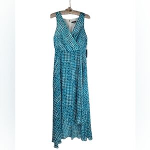 Tommy Hilfiger Sleeveless Faux Wrap Hi-lo Maxi Size 10 Dress